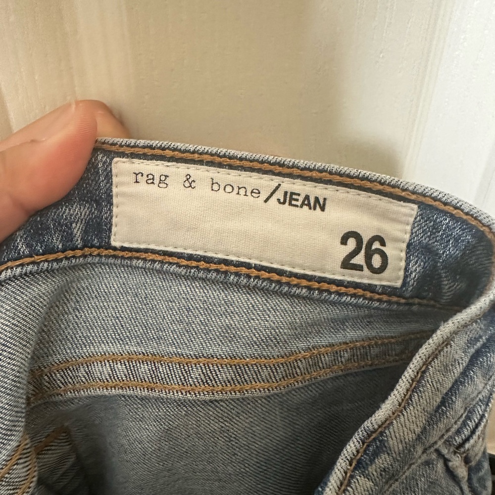 Rag & Bone Cropped Blue Denim Jeans